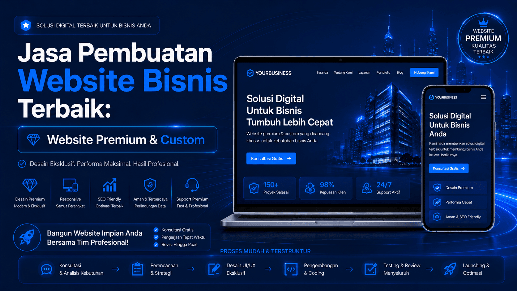 Jasa Pembuatan Website Bisnis Terbaik: Website Premium & Custom